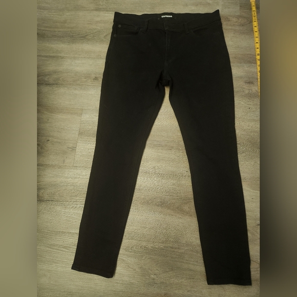 Black Stretch Legging Mid Rise Jeans 12R - Picture 1 of 7